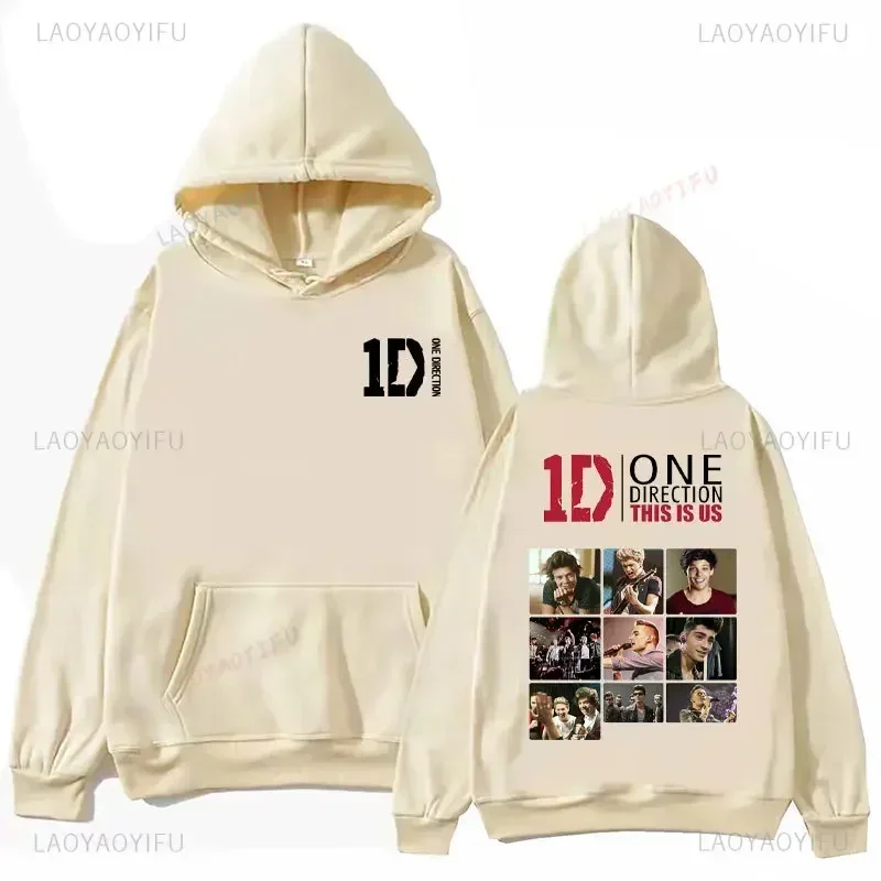 One Directions Band קפוצ'ונים גראנג' סווטשירט פאנק עם שרוולים ארוכים בגדי סתיו/חורף וינטג' היפ הופ סודדרס מוזיקה סוודר