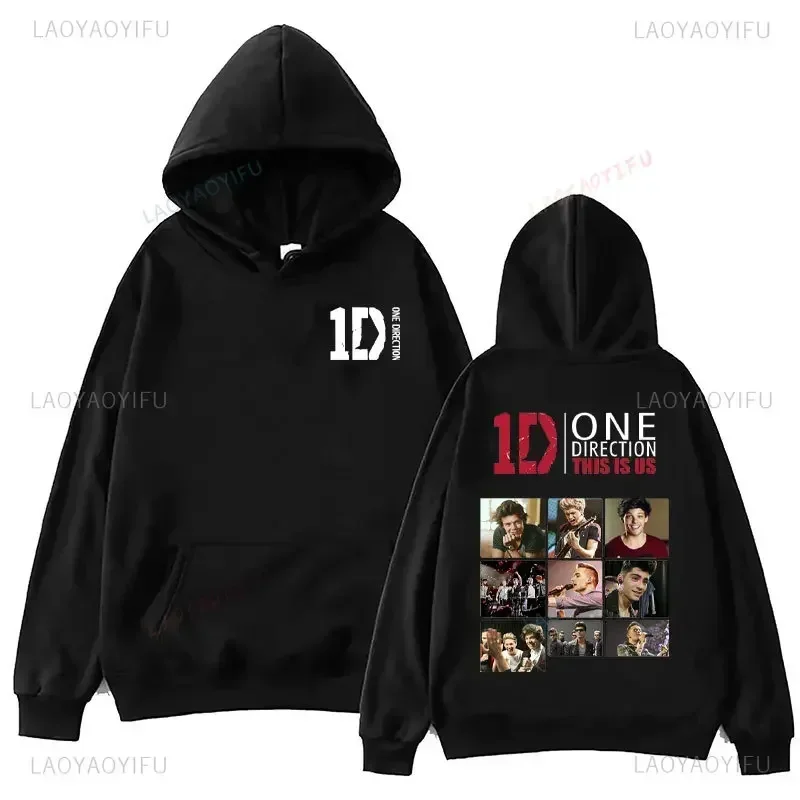One Directions Band קפוצ'ונים גראנג' סווטשירט פאנק עם שרוולים ארוכים בגדי סתיו/חורף וינטג' היפ הופ סודדרס מוזיקה סוודר - Image 2