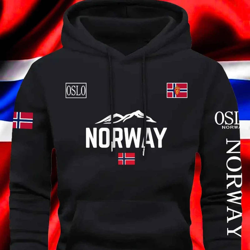 דפוס NORWAY סתיו חורף דגמים גברים פליז עמיד ברוח חם כותנה גדולה סוודר חוץ גברים גבוה גמיש